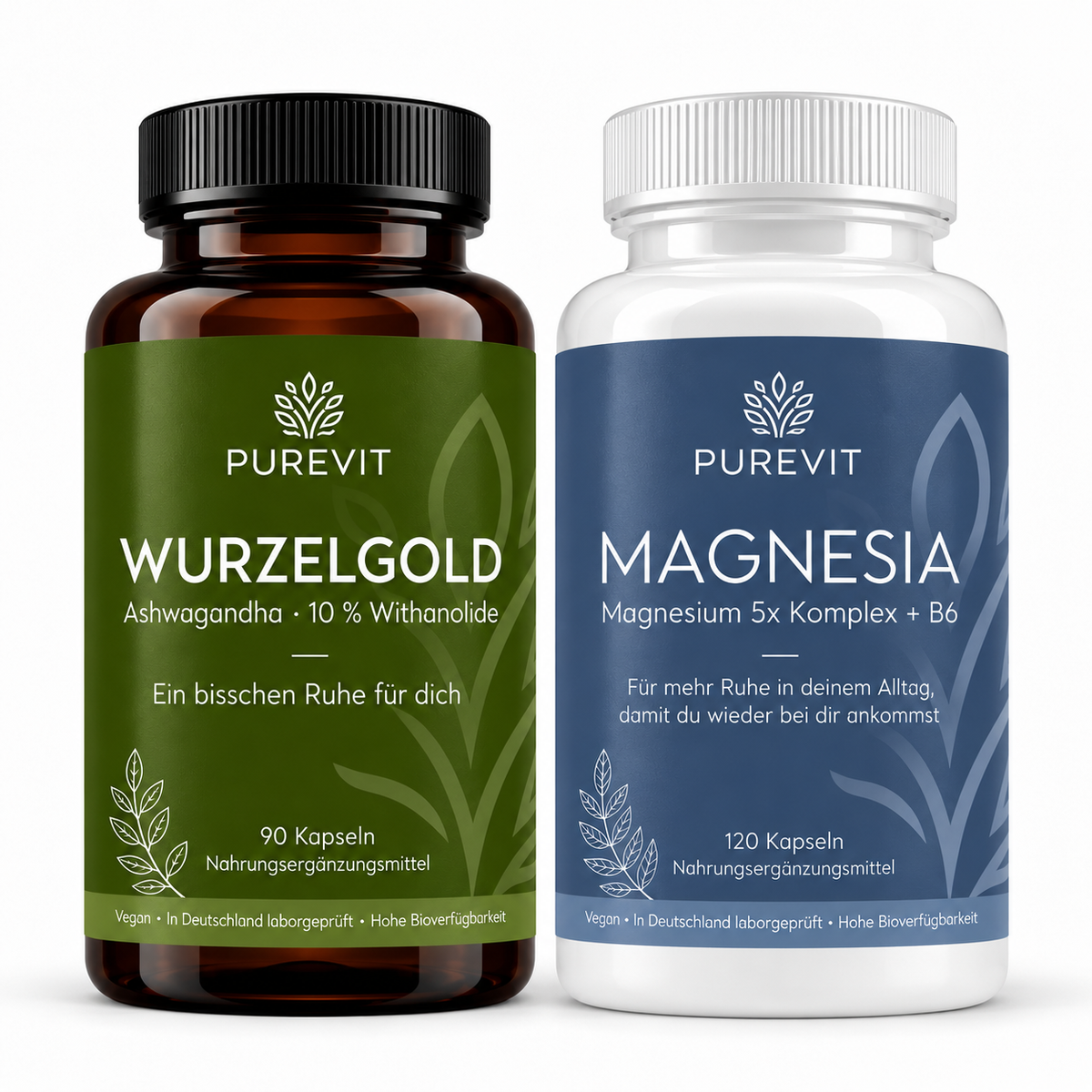 Feierabend-Set: Ashwagandha & Magnesium 5x Komplex